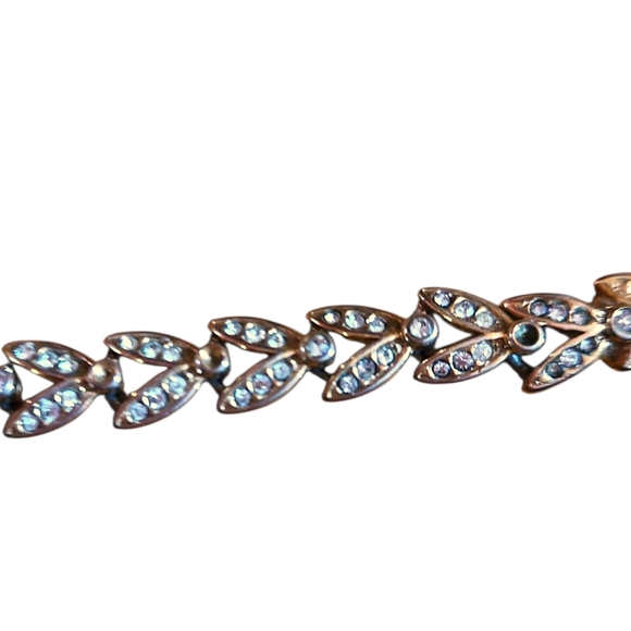 Vintage Atwood & Sawyer Gold & Sapphire Accent Bracelet, Signed - Picture 8 of 9